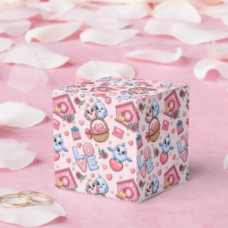 かわいい鳥のカップル、ハート、鳥の家/ フェイバーボックス