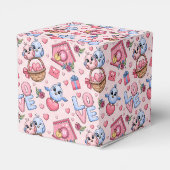 かわいい鳥のカップル、ハート、鳥の家/ フェイバーボックス (裏面サイド)