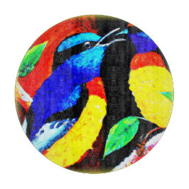 かわいい鳥のカップル。買今 カッティングボード