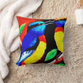 かわいい鳥のカップル。買今 クッション (ブランケット)