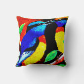 かわいい鳥のカップル。買今 クッション (裏面)