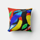 かわいい鳥のカップル。買今 クッション (正面)