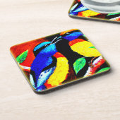 かわいい鳥のカップル。買今 コースター (左側)