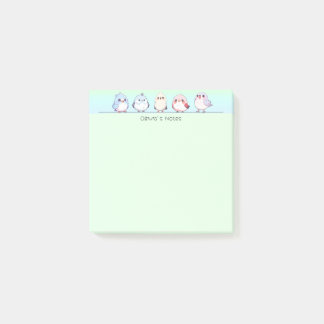 かわいい鳥のカラフルグラデーシパーソナライズされたョン名 ポストイット