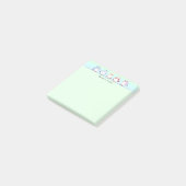 かわいい鳥のカラフルグラデーシパーソナライズされたョン名 ポストイット (アングル)