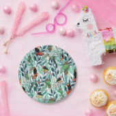 かわいい鳥のシームレスなパターン ペーパープレート (パーティー)