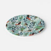 かわいい鳥のシームレスなパターン ペーパープレート (アングル)