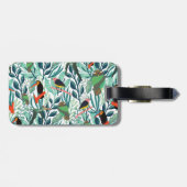 かわいい鳥のシームレスなパターン ラゲッジタグ (裏面横)