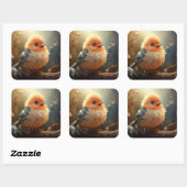 かわいい鳥のシール スクエアシール (シート)