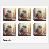 かわいい鳥のシール スクエアシール (シート)