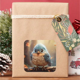 かわいい鳥のシール スクエアシール