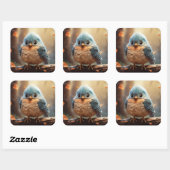 かわいい鳥のシール スクエアシール (シート)