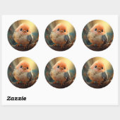 かわいい鳥のシール ラウンドシール (シート)