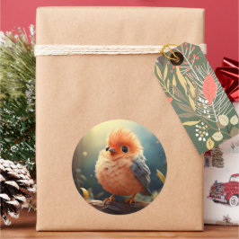 かわいい鳥のシール ラウンドシール