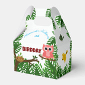 かわいい鳥のジャングル鳥の誕生日 フェイバーボックス (正面サイド)