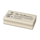 かわいい鳥のスクリプトファミリー名&差出人住所 ラバースタンプ (スタンプ)