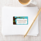 かわいい鳥のフレーム住所 シール (インサイチュ)