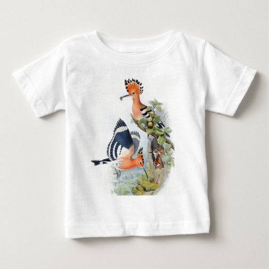 かわいい鳥のベビーシャツ ベビーTシャツ (正面)