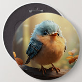 かわいい鳥のボタン 缶バッジ (正面&裏面)