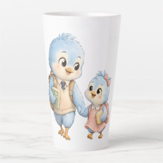 かわいい鳥のラテマグ 兄弟姉妹 カフェラテマグ