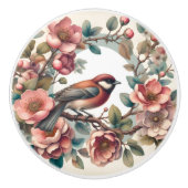 かわいい鳥の動物愛好家 セラミックノブ (正面)