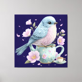 かわいい鳥の壁掛けアート キャンバスプリント (正面)