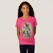 かわいい鳥の女の子Tシャツ Tシャツ (正面フル)