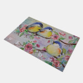 かわいい鳥の姿で美しいスズメ ドアマット (アングル)