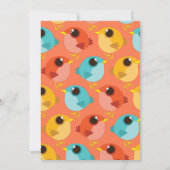 かわいい鳥の子どもたち1歳の誕生日パーティー 招待状 (裏面)