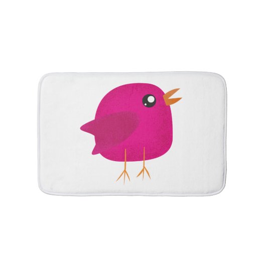 かわいい鳥の子供 バスマット (正面)