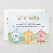 かわいい鳥の家が動く 案内ポストカード (正面/裏面)