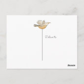 かわいい鳥の巣ありがとう ポストカード (裏面)