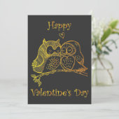 かわいい鳥の恋愛 オウル ロマンス ラインアート No 3/3 シーズンカード (スタンド正面)