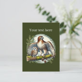 かわいい鳥の愛好家ワシのフクロウ ポストカード (スタンド正面)