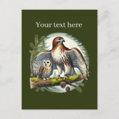 かわいい鳥の愛好家ワシのフクロウ ポストカード (正面)