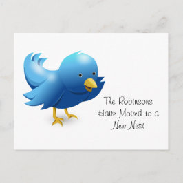 かわいい鳥の新しい巣 案内ポストカード