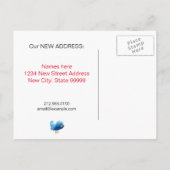 かわいい鳥の新しい巣 案内ポストカード (裏面)