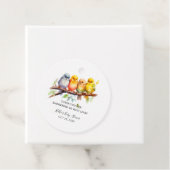 かわいい鳥の木の枝に赤ちゃんシャワー フェイバータグ (インサイチュ)