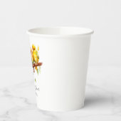 かわいい鳥の木の枝に赤ちゃんシャワー 紙コップ (左)