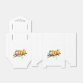 かわいい鳥の木の枝の赤ちゃんシャワー フェイバーボックス (折り畳みなし)