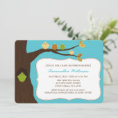 かわいい鳥の木の赤ちゃんシャワー|過去記事 招待状 (スタンド正面)