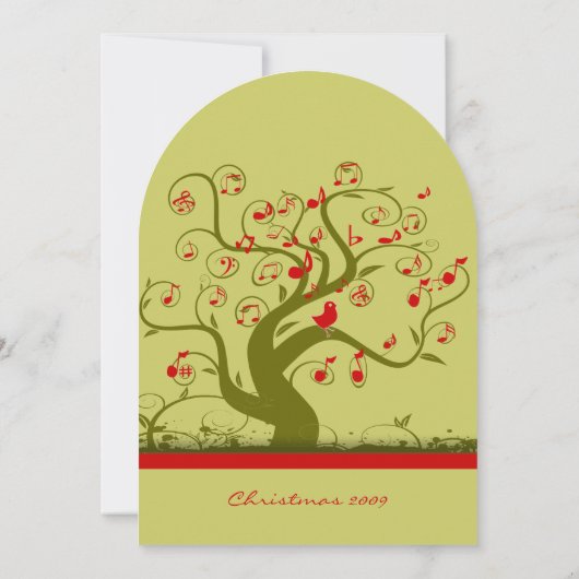 かわいい鳥の渦巻きクリスマスパーティの招待状 招待状 (裏面)