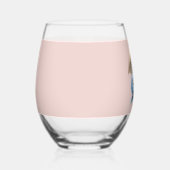 かわいい鳥の父のステムレスグラス ステムなしワイングラス (右)