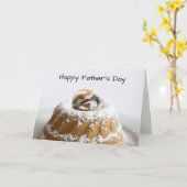 かわいい鳥の父の日 カード (黄色い花)