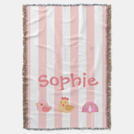 かわいい鳥の甘さ スローブランケット (正面縦)