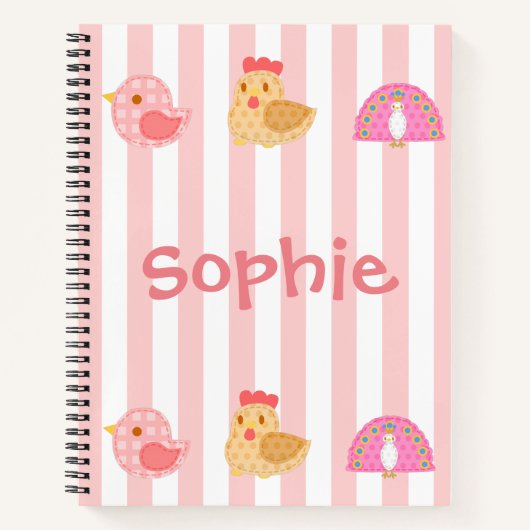 かわいい鳥の甘さ ノートブック (正面)