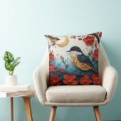 かわいい鳥の紙アート クッション (椅子)