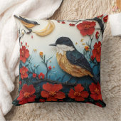 かわいい鳥の紙アート クッション (ブランケット)