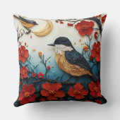 かわいい鳥の紙アート クッション (裏面)