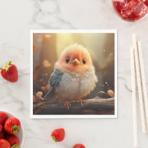 かわいい鳥の紙ナプキン